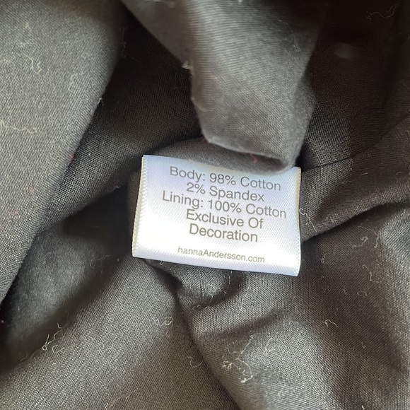 Hanna Anderson black velvet embroidered dress size 150 cm (US 12) - Picture 4 of 8